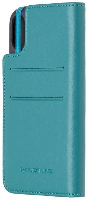 Чехол-книжка Moleskine для Apple iPhone X IPHXXX, бирюзовый Чехол-книжка Moleskine для Apple iPhone X IPHXXX, бирюзовый
