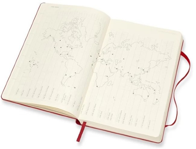 Ежедневник Moleskine CLASSIC Large 130х210мм 400стр. красный