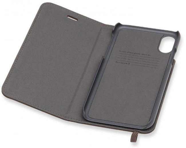 Чехол-книжка Moleskine для Apple iPhone X IPHXXX, коричневый