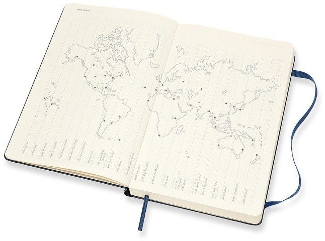 Ежедневник Moleskine CLASSIC Large 130х210мм 400стр. синий сапфир