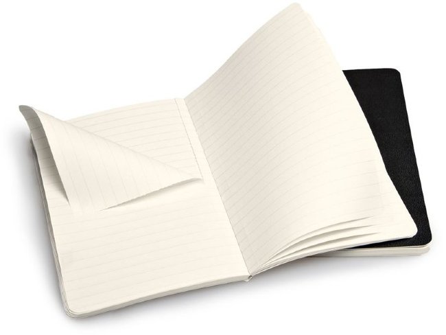 Блокнот Moleskine VOLANT POCKET, линейка, черный (2шт)