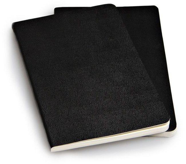Блокнот Moleskine VOLANT POCKET, линейка, черный (2шт)