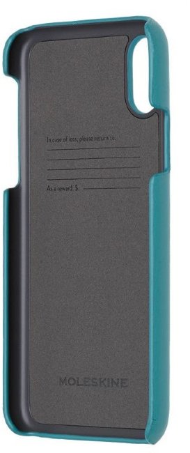 Чехол (клип-кейс) Moleskine для Apple iPhone X IPHXXX, бирюзовый Чехол (клип-кейс) Moleskine для Apple iPhone X IPHXXX, бирюзовый