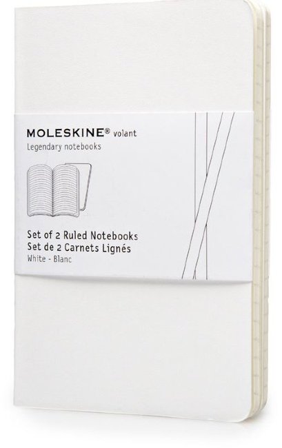 Блокнот Moleskine VOLANT POCKET, линейка, белый (2шт) Блокнот Moleskine VOLANT POCKET, линейка, белый (2шт)