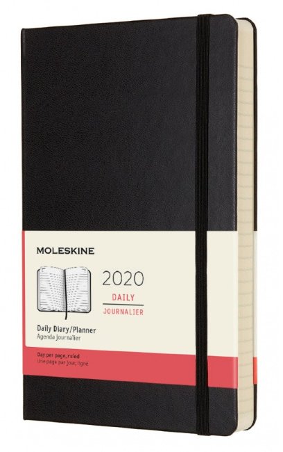 Ежедневник Moleskine CLASSIC DAILY LARGE, A5, черный
