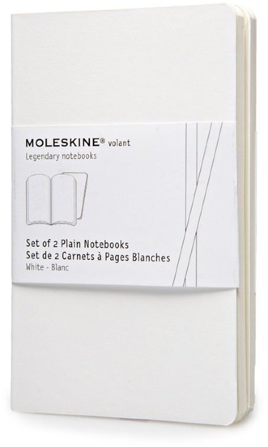 Блокнот Moleskine VOLANT POCKET, нелинованный, белый (2шт) Блокнот Moleskine VOLANT POCKET, нелинованный, белый (2шт)