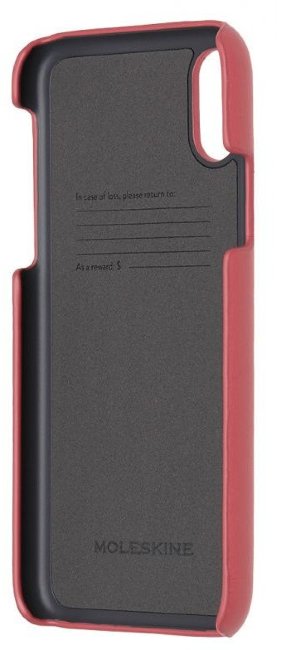 Чехол (клип-кейс) Moleskine для Apple iPhone X IPHXXX, розовый