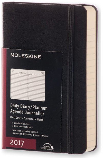 Ежедневник Moleskine CLASSIC DAILY POCKET, A6, черный