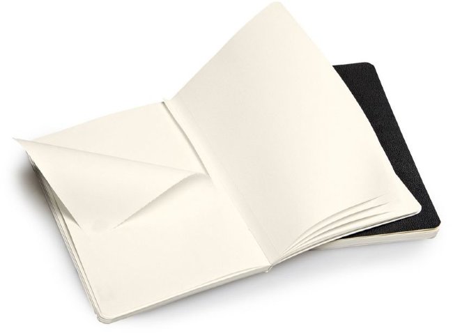 Блокнот Moleskine VOLANT POCKET, нелинованный, черный (2шт)