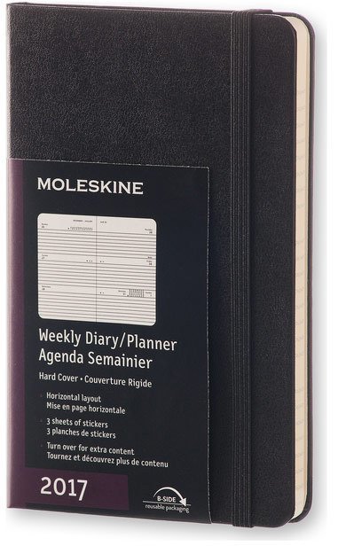Еженедельник Moleskine CLASSIC WKLY POCKET, A6, черный