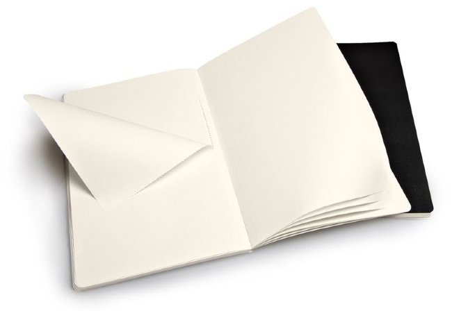 Блокнот Moleskine VOLANT LARGE, нелинованный, черный (2шт) Блокнот Moleskine VOLANT LARGE, нелинованный, черный (2шт)