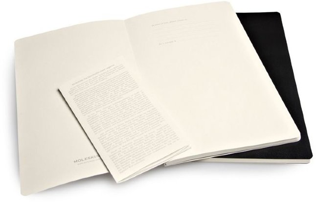 Блокнот Moleskine VOLANT LARGE, нелинованный, черный (2шт) Блокнот Moleskine VOLANT LARGE, нелинованный, черный (2шт)