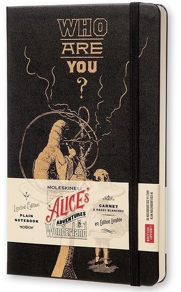 Блокнот Moleskine ALICE IN WONDERLAND LARGE Limited Edition, нелинованный, черный