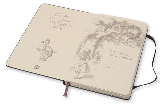 Блокнот Moleskine ALICE IN WONDERLAND LARGE Limited Edition, нелинованный, черный