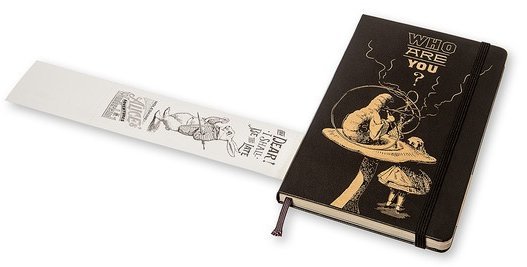 Блокнот Moleskine ALICE IN WONDERLAND LARGE Limited Edition, нелинованный, черный